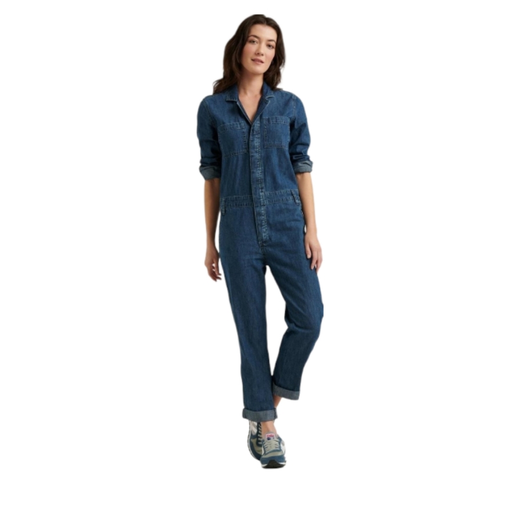 Lucky Brand Blue Denim Boiler Jumpsuit, L